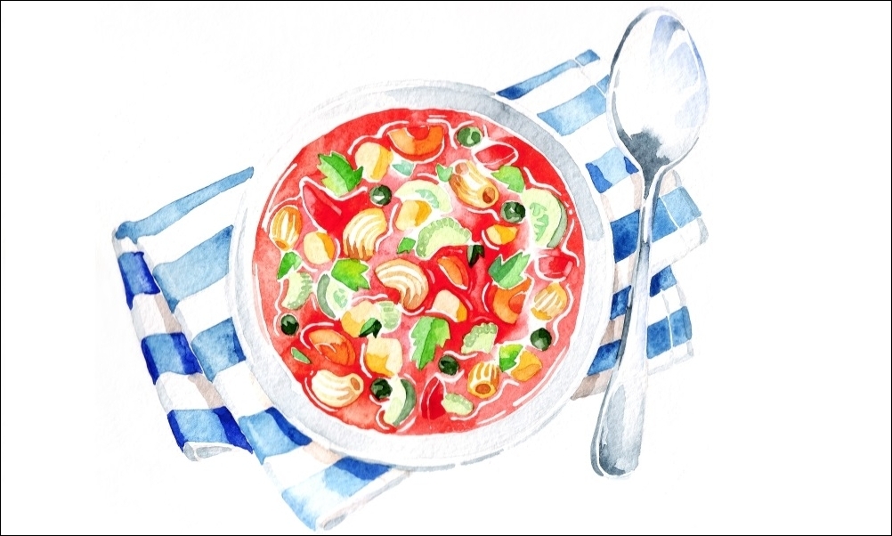 Hearty minestrone soup