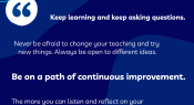 Infographic: Wise words on continuous learning