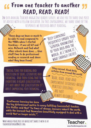 Infographic: From one teacher to another – read, read, read!