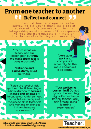 Infographic: From one teacher to another – reflecting and connecting