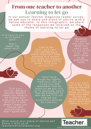 Infographic: From one teacher to another – learning to let go