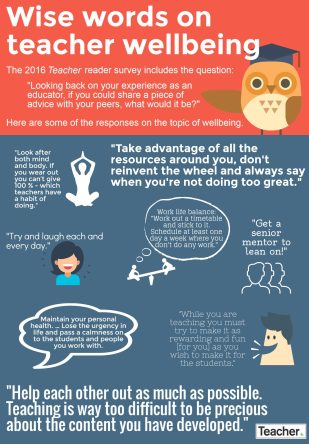 Infographic: Wise words on teacher wellbeing