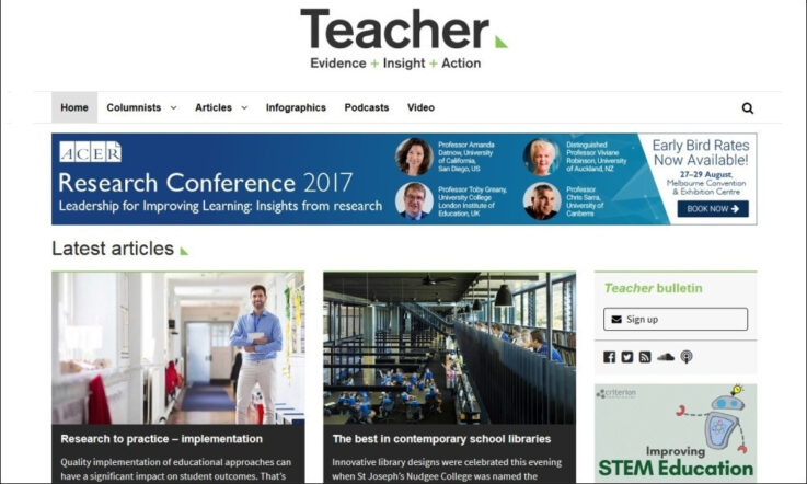 Welcome to the new-look Teacher website