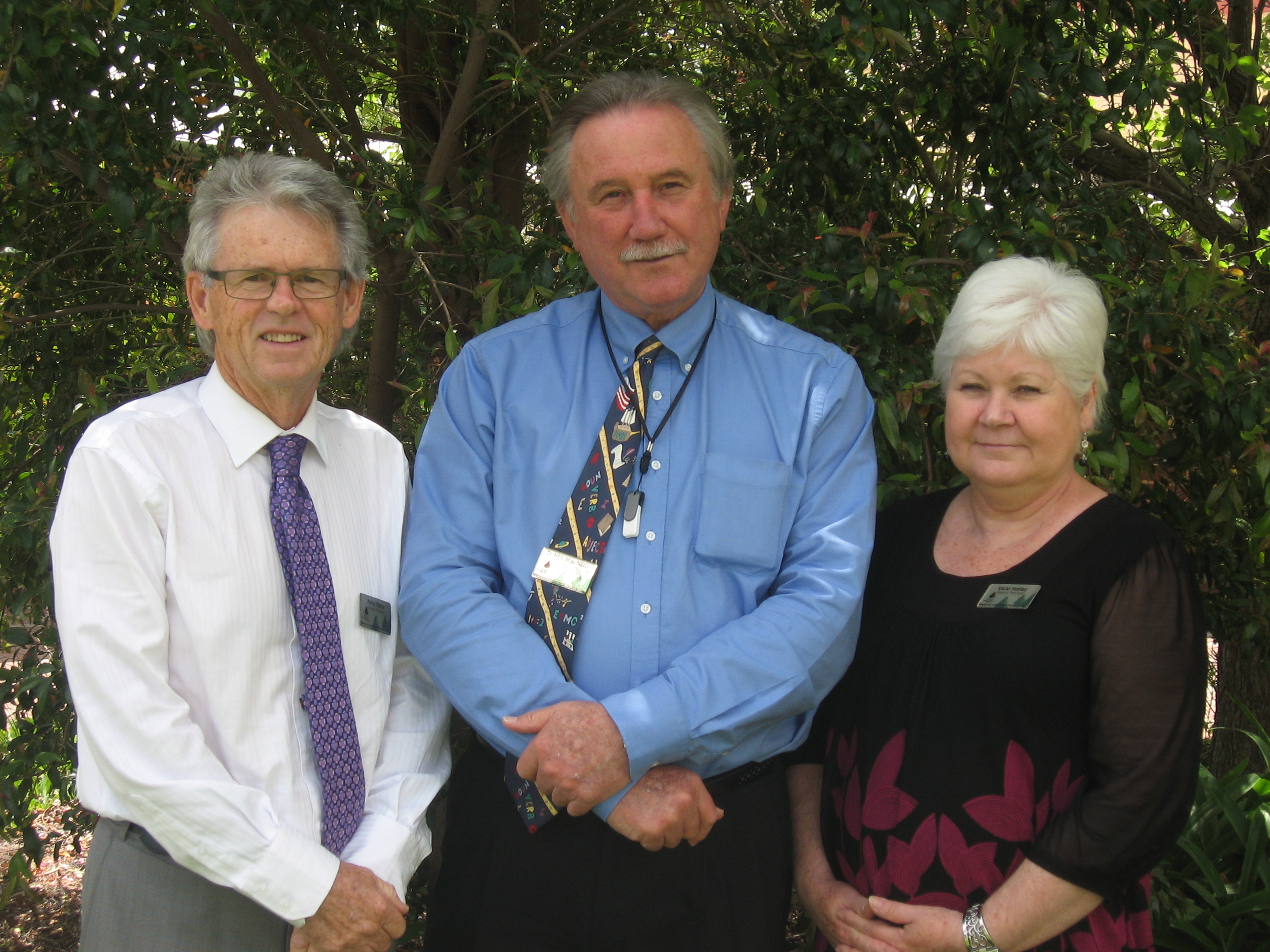 Ellenbrook Primary's Peter Fisher, Neil MacNeill and Vicki Harley.