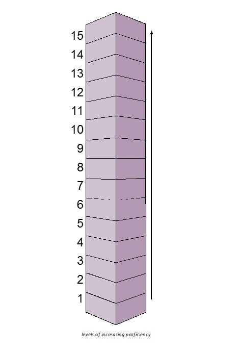Increasing levels of proficiency