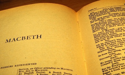 An image of a book page from the play Macbeth