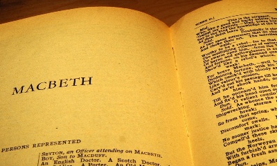 An image of a book page from the play Macbeth