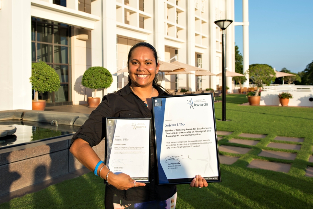 Selena Uibo was awarded Northern Territory Teacher of the Year for her region in 2014.