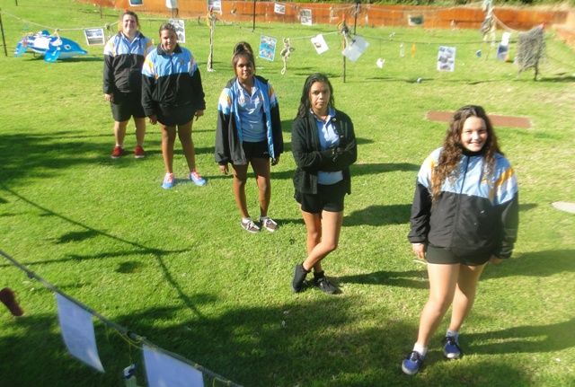 Students from the Indigenous Yorgas Sports Academy at Newton Moore Senior High School.